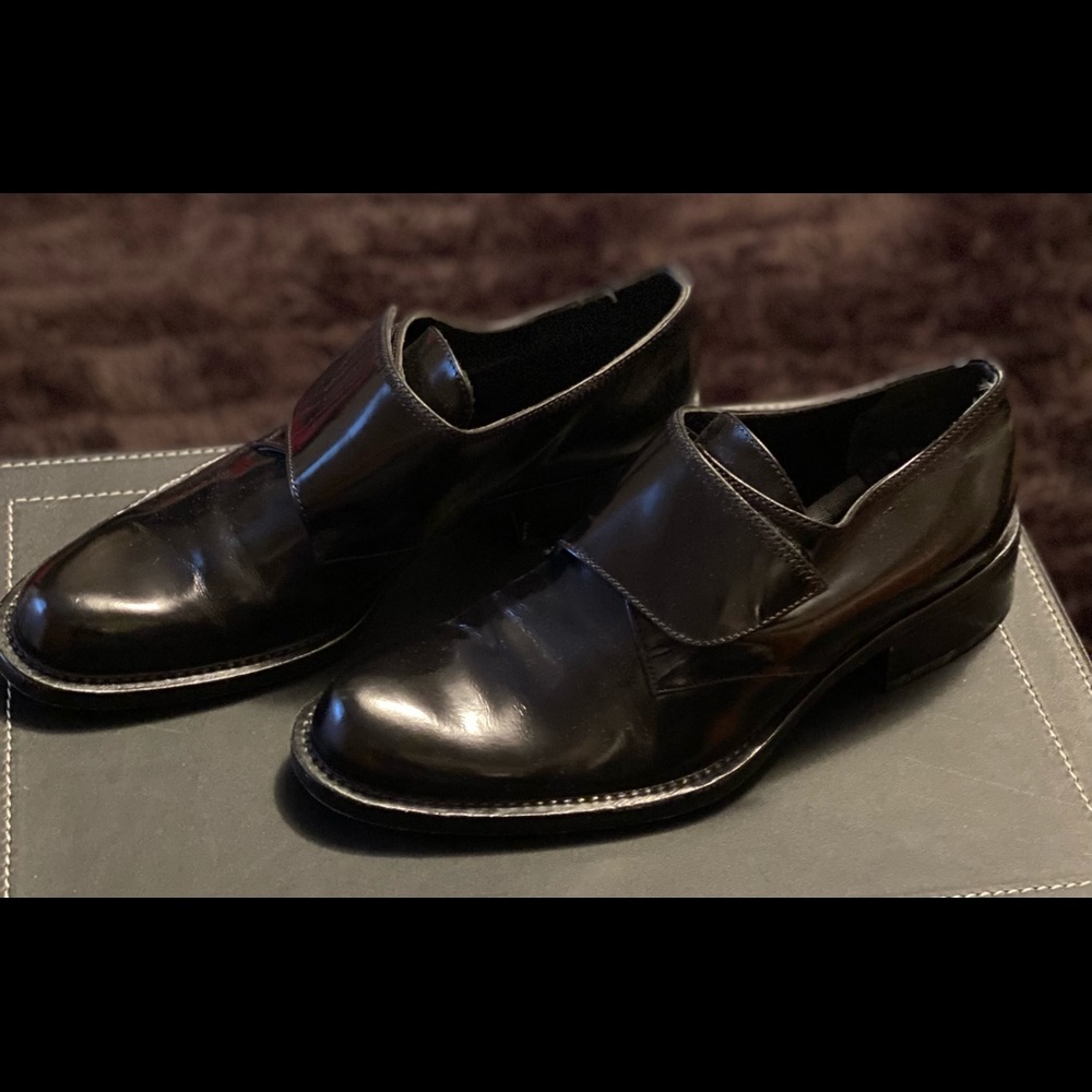 Prada Black Leather Slip-On Loafers - Picture 3 of 6